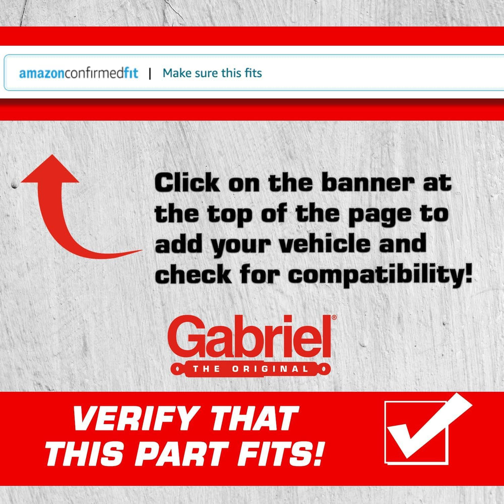 Gabriel fitment label and mount codes helping buyers confirm correct application