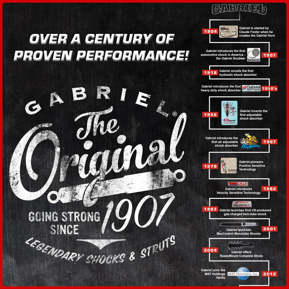 Gabriel FleetLine on workbench during installation to demonstrate direct-fit replacement
