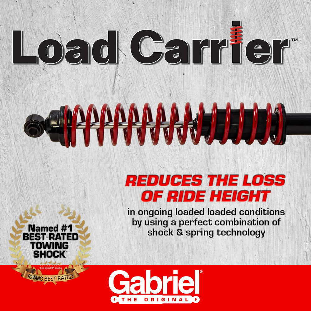 Gabriel installed on truck rear axle demonstrating improved stability while towing