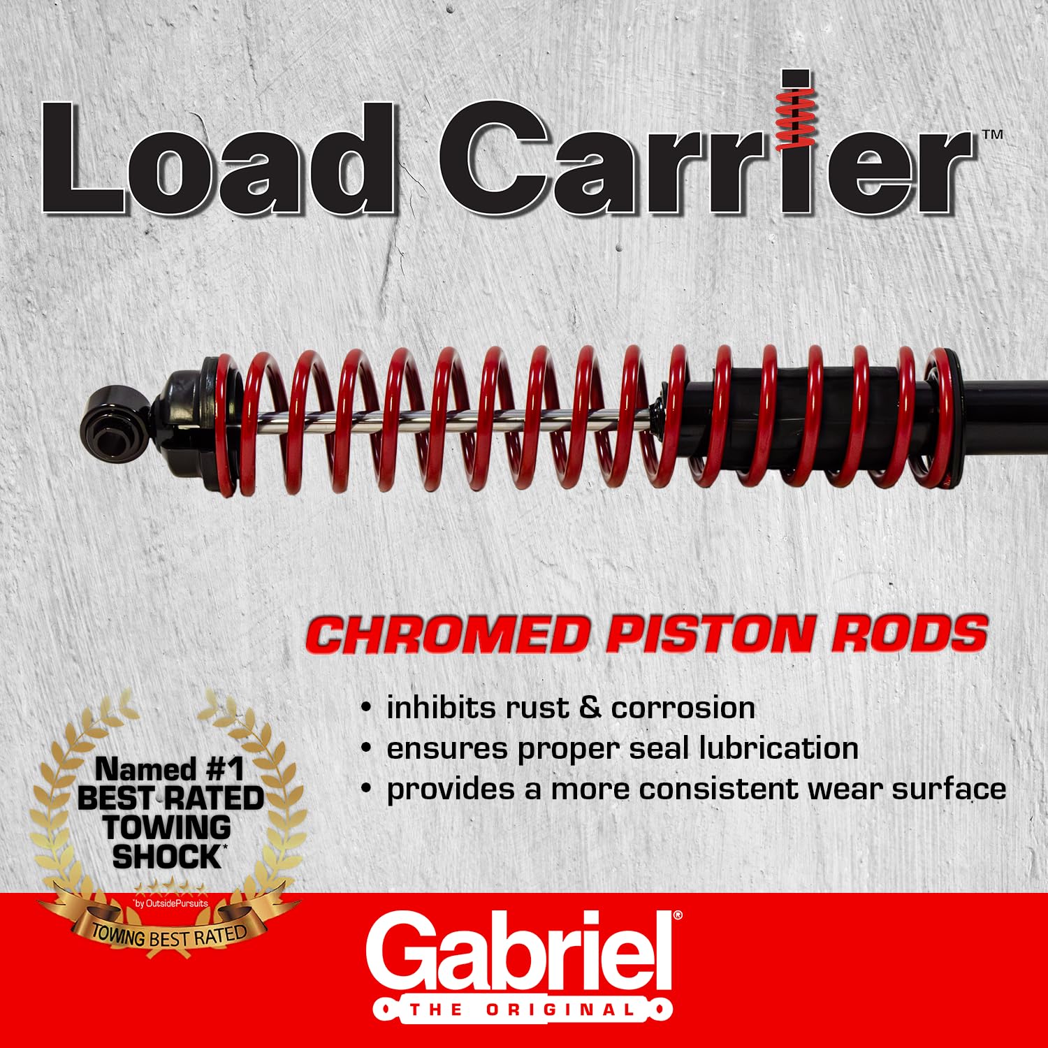 Gabriel packaging and parts included showing two shocks ready for installation