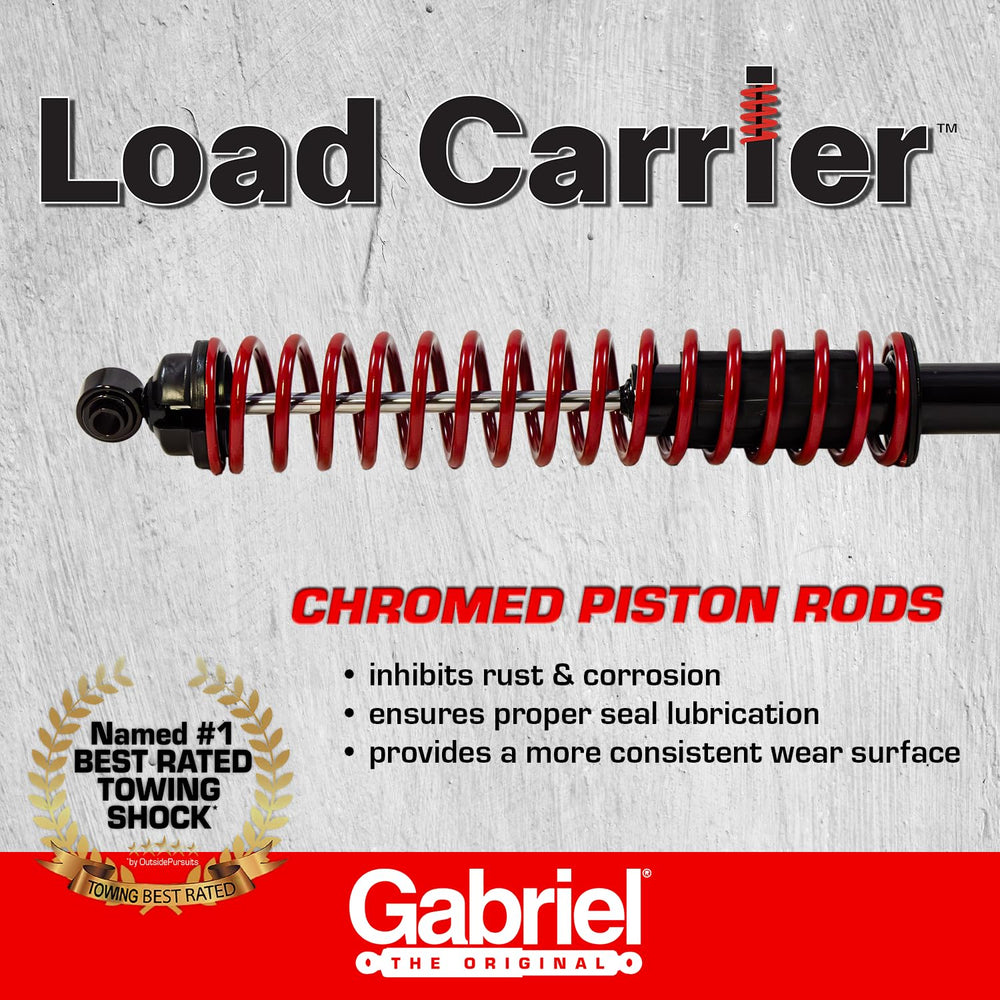 Gabriel packaging and parts included showing two shocks ready for installation