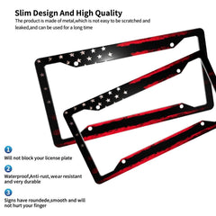 GACCAP close-up of red American flag detail highlighting durable finish and contrast