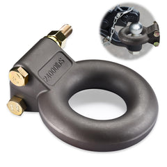 GADFISH pintle hitch front view showing robust forged-steel construction and secure design