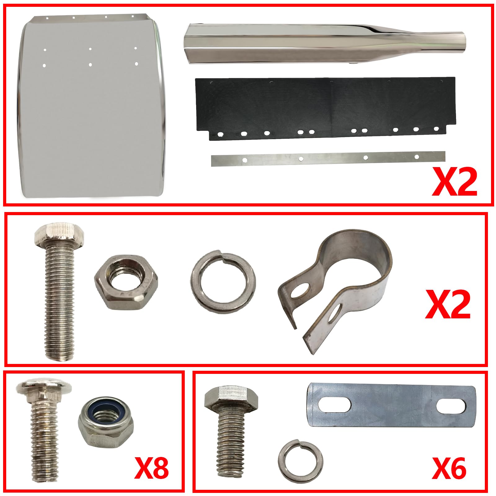 GaeaAuto mounting hardware kit with bolts and brackets for easy bolt-on installation