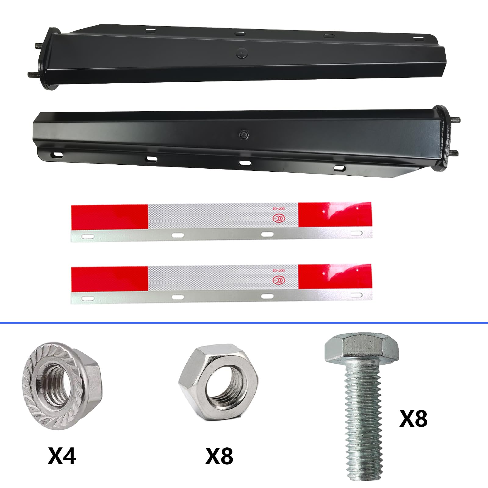 GaeaAuto hangers mounted on a truck rear improving mudflap stability