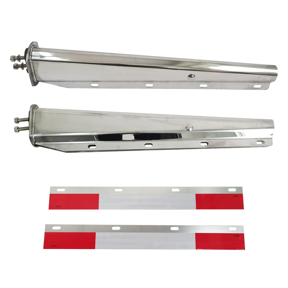 GaeaAuto hanger front view showing straight stainless profile and mounting benefit
