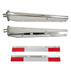 GaeaAuto hanger front view showing straight stainless profile and mounting benefit