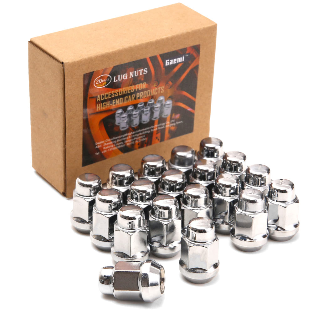Gaemi lug nuts installed on a polished wheel demonstrating improved appearance and durability