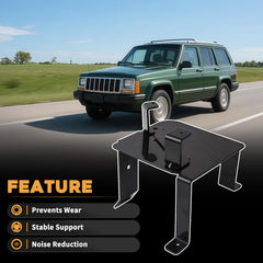 Gaimeila bracket installed in Jeep Cherokee console showing improved stability benefit quieter ride
