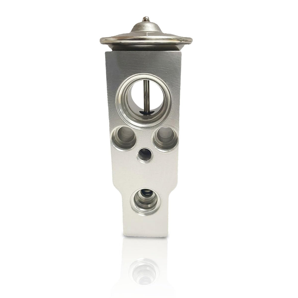 GAOLAOSY expansion valve front view showing solid aluminum construction benefits longer life