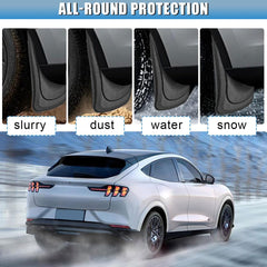 GAOLAOSY mud flap fitted to SUV rear wheel blocking stones and grit