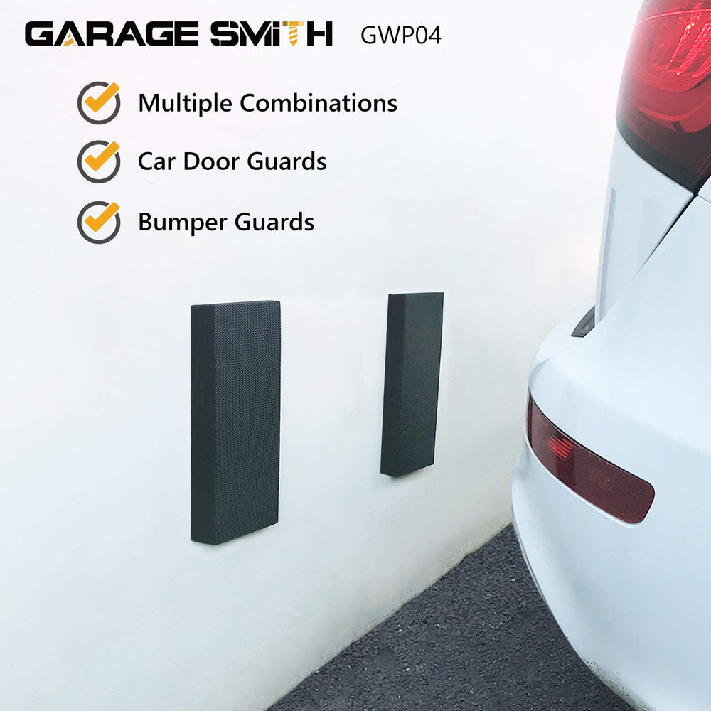 Garage Smith applied to round column protecting vehicle doors from impact