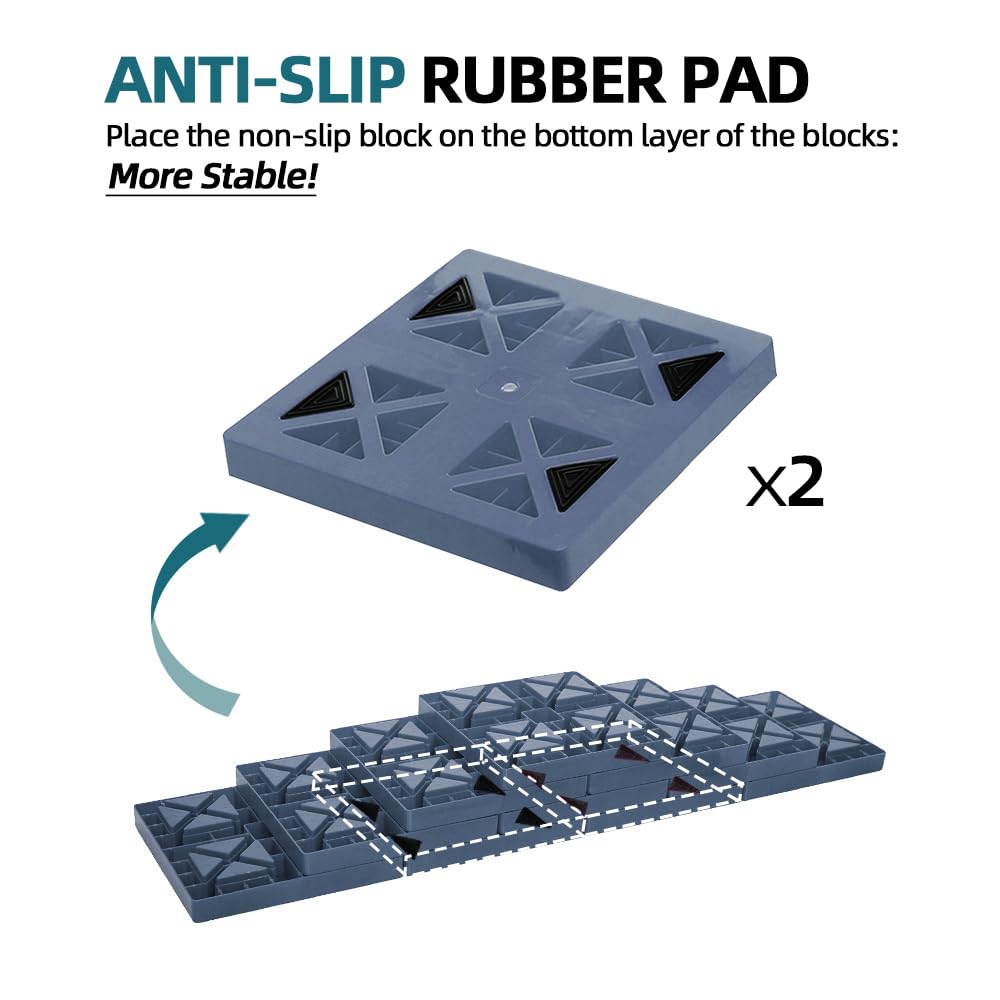 garfatolrv block supporting RV tire showing enhanced leveling support