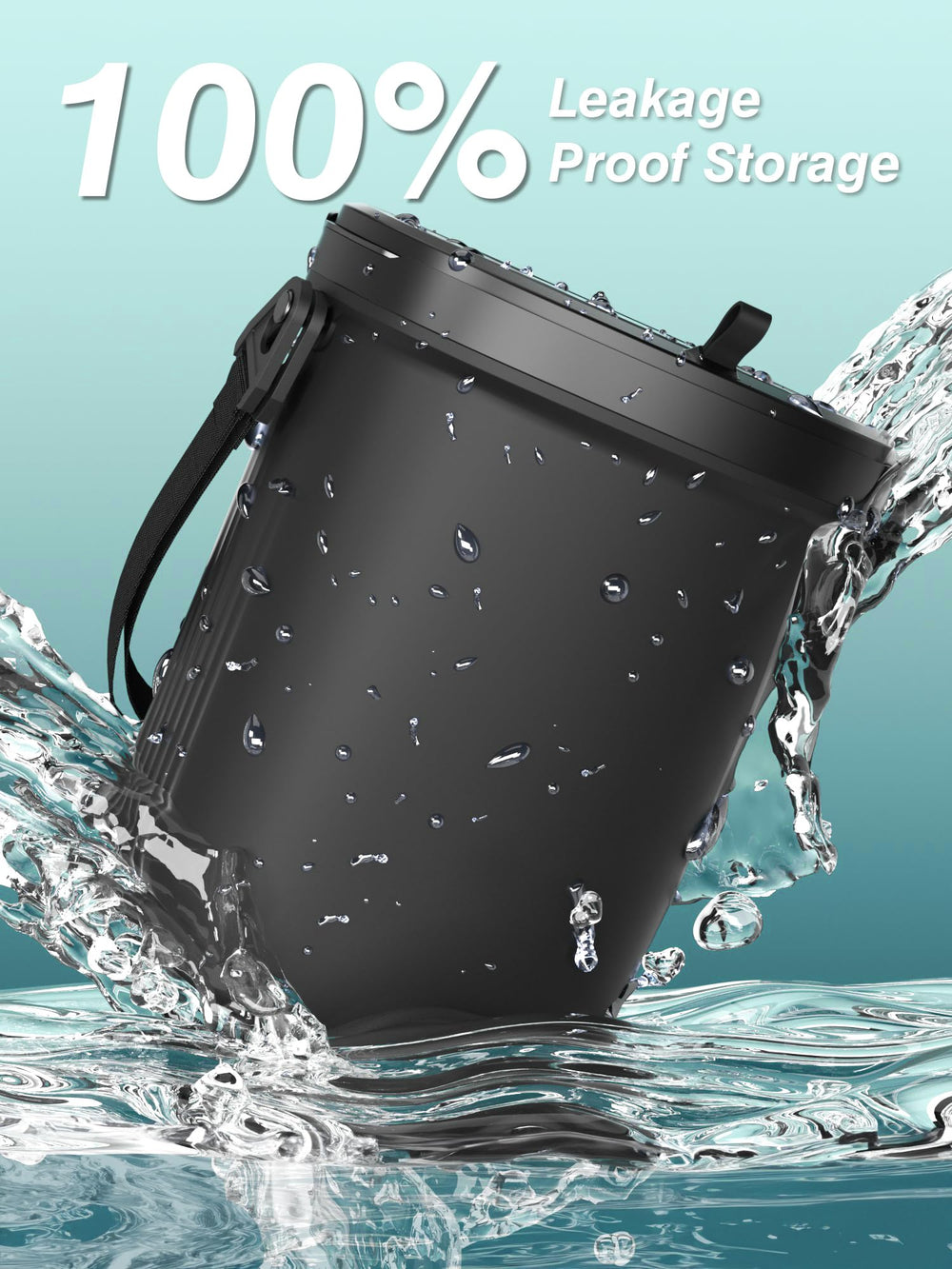 Garoopion holding waste and drinks demonstrating multiuse cooling benefit