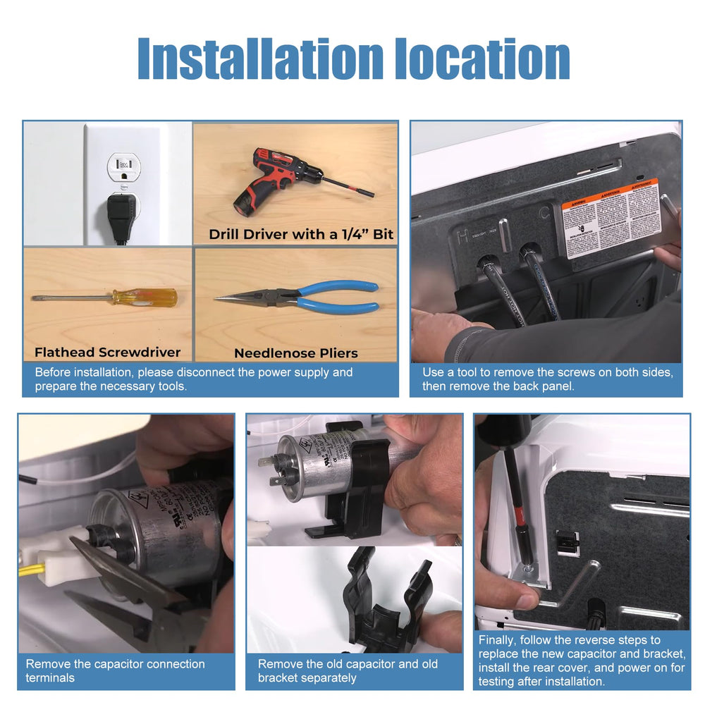 Garsoo before-and-after washer repair comparison, demonstrates restored function