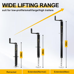 GARTOWEE adjustable drop leg detail to fine-tune trailer height benefit