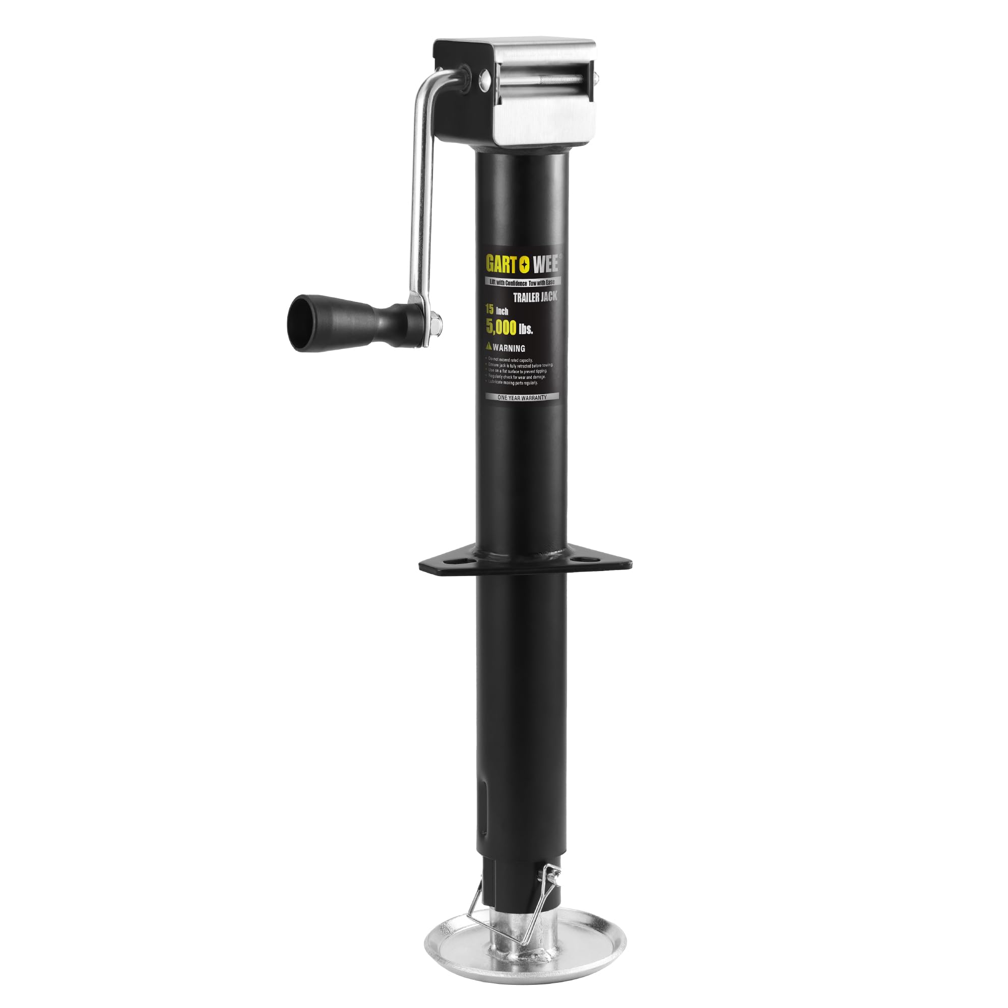 GARTOWEE front view a-frame jack showing sturdy frame and secure mounting benefit