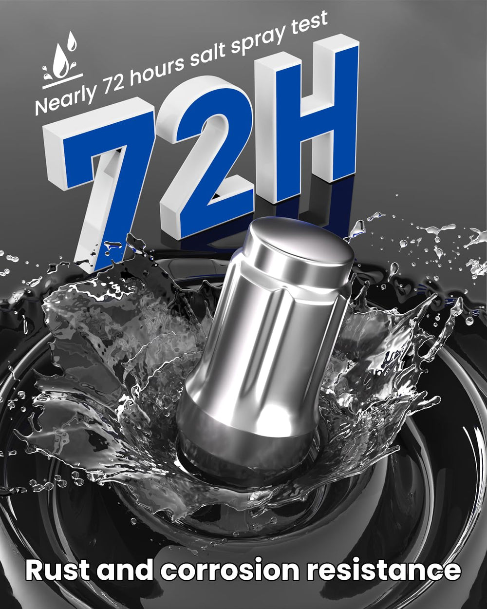 GAsupply chrome finish reflection detail showing corrosion resistance benefit