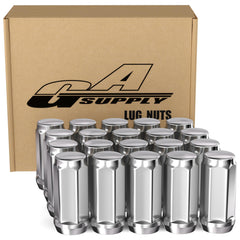 GAsupply front packaging showing 20 chrome lug nuts and durable box