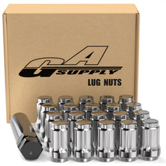 GAsupply front view chrome lug nuts showing polished finish and uniform look
