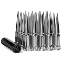 GAsupply chrome spike lug nuts front packaging showing complete 20-piece set and key benefit: ready-to-install