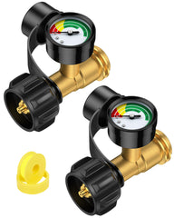 GasXpert front-facing gauge mounted on propane tank for quick level checks