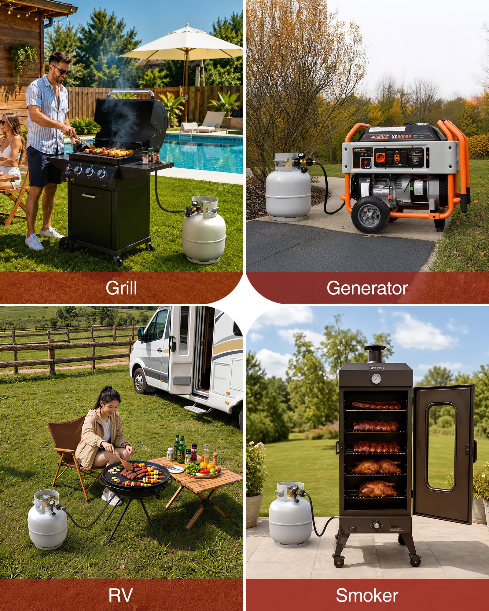 GasXpert on firepit table in outdoor setting ensuring uninterrupted cooking