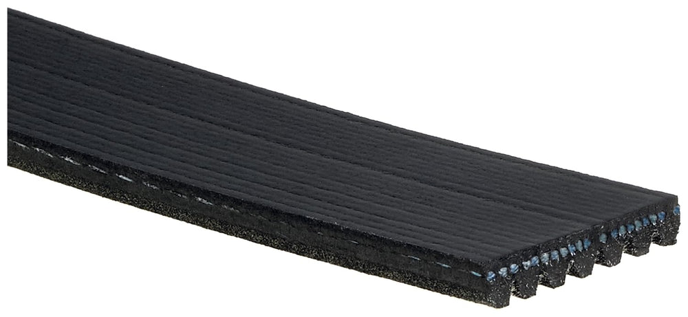 Gates belt rib-profile close-up showing EPDM ribs resisting cracking