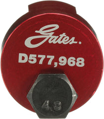 Gates 91030 in use on engine with technician fitting belt for safe, damage-free installation