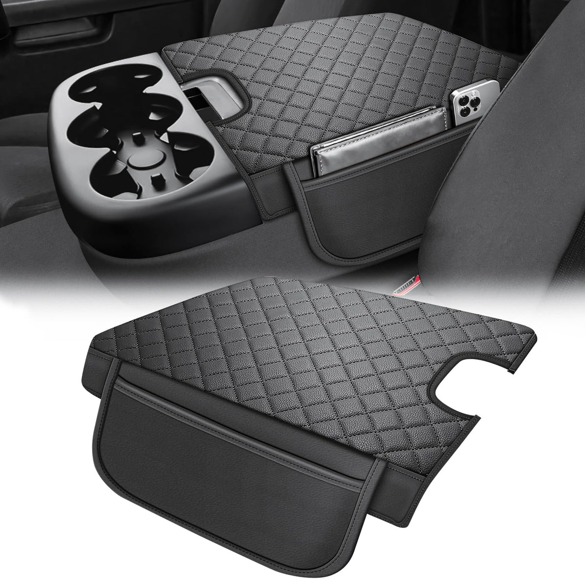 GAWAF front view of console cover showing full fit and protection