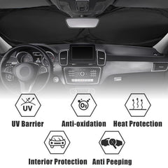 Gayruaicjz installed inside windshield showing secure fit and interior protection