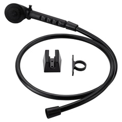 gcbcrit front view matte black shower head showing sleek design and durability