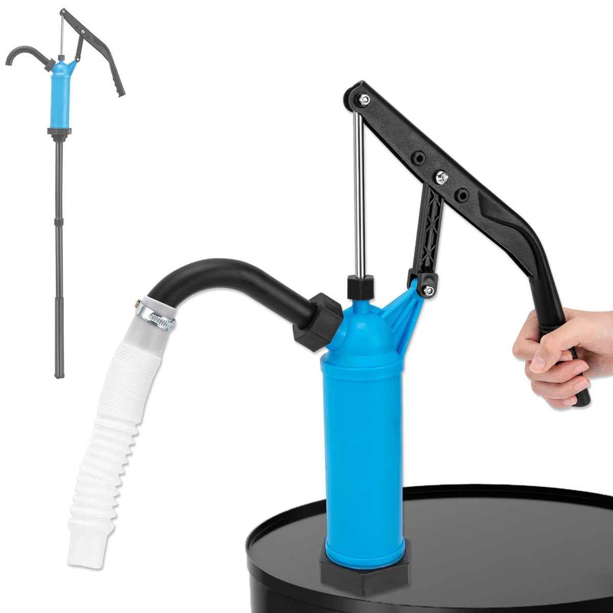 GDDGHS front view lever action pump showing ergonomic benefit