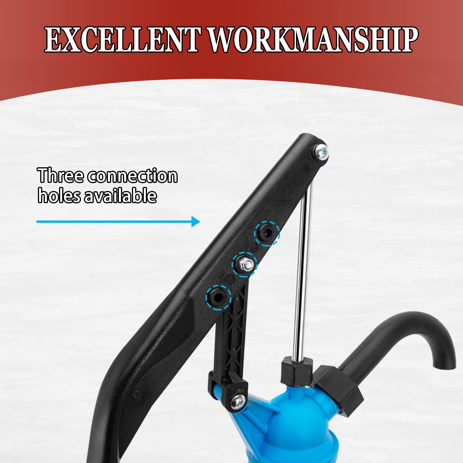 GDDGHS lever handle grip detail for comfortable pumping benefit