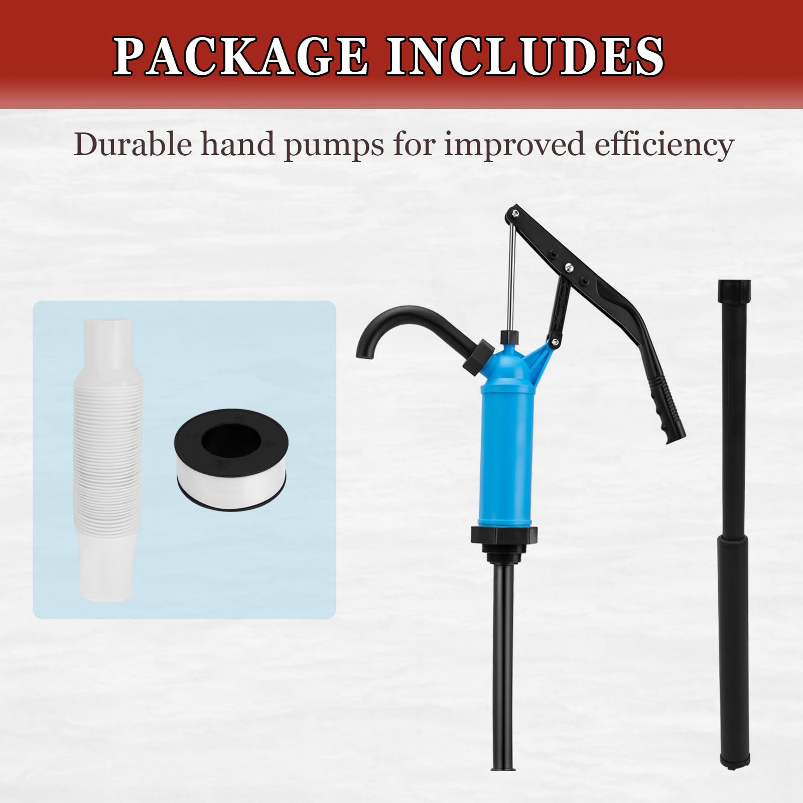 GDDGHS pump next to toolbox showing portable size and convenience