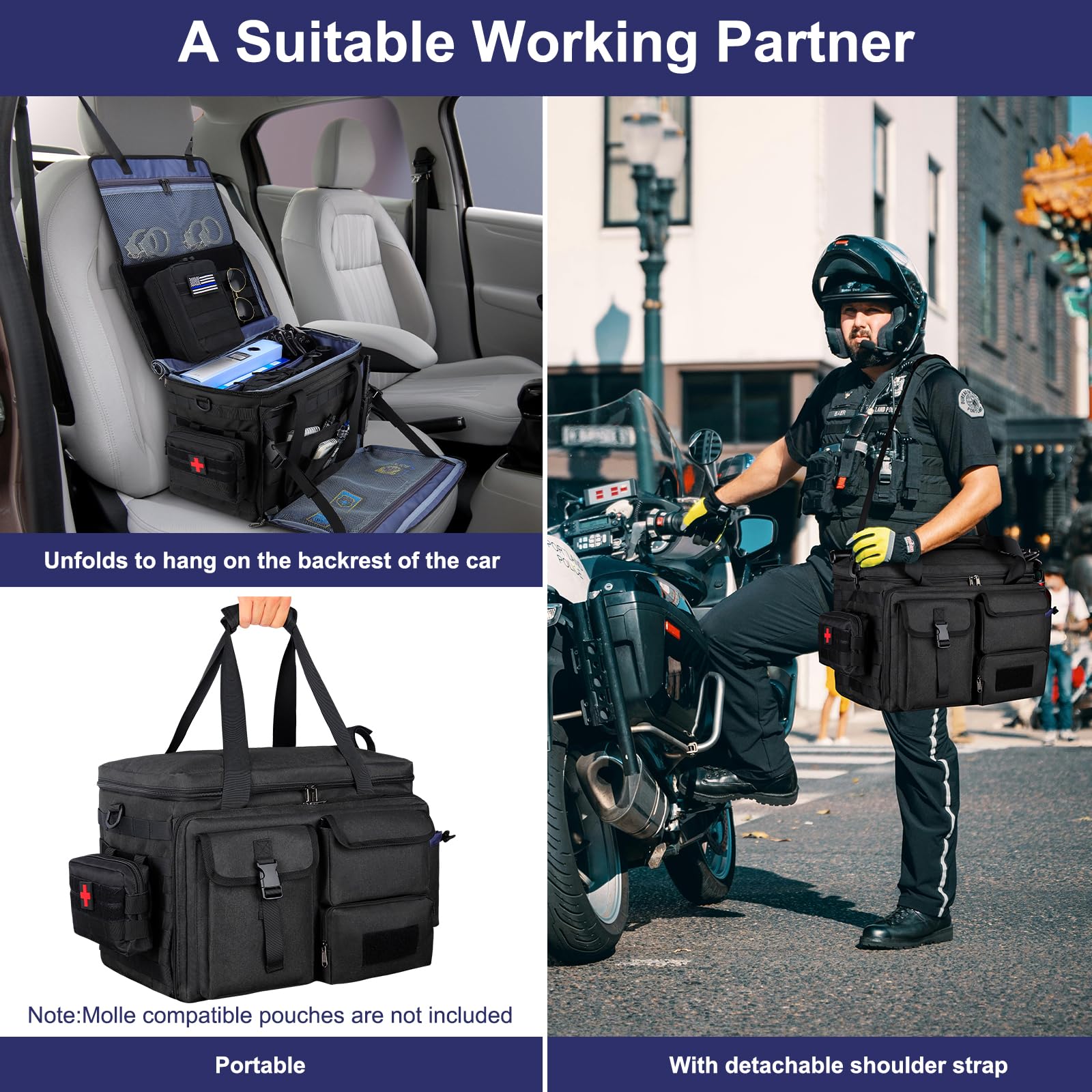 GDNasist patrol bag shoulder strap and handles for versatile carry