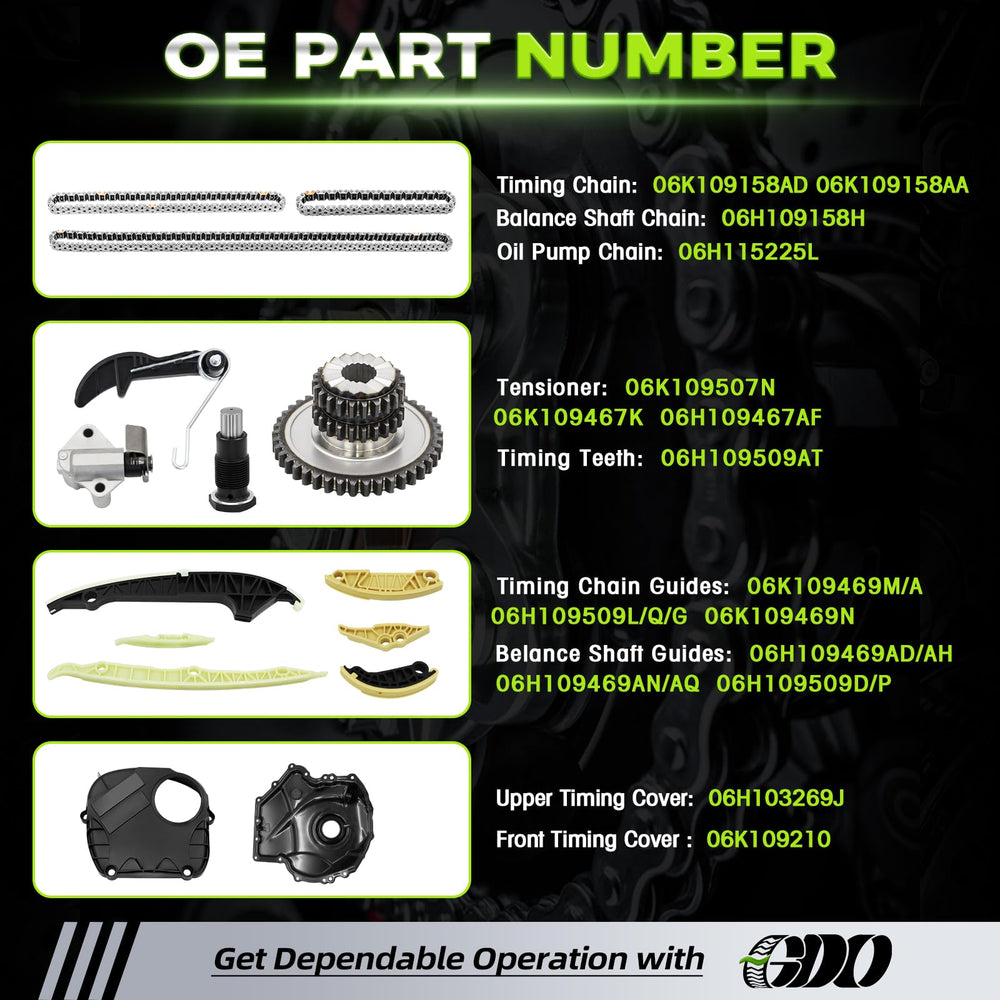 GDO main timing chain displayed for accurate engine timing restoration