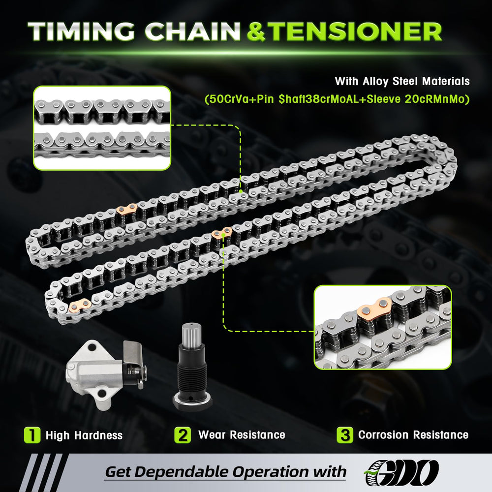 GDO timing tensioner close-up highlighting reliable chain tensioning