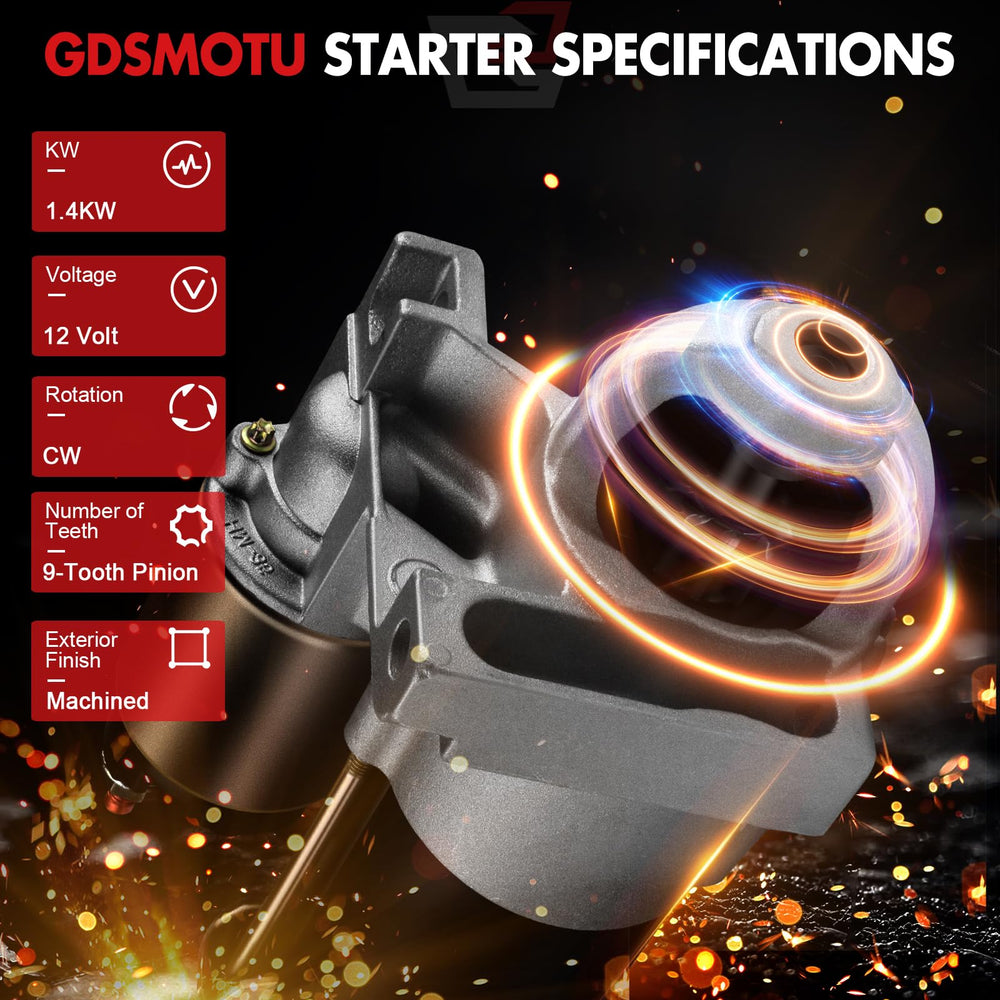 GDSMOTU starter side flange view illustrating bolt pattern for accurate alignment
