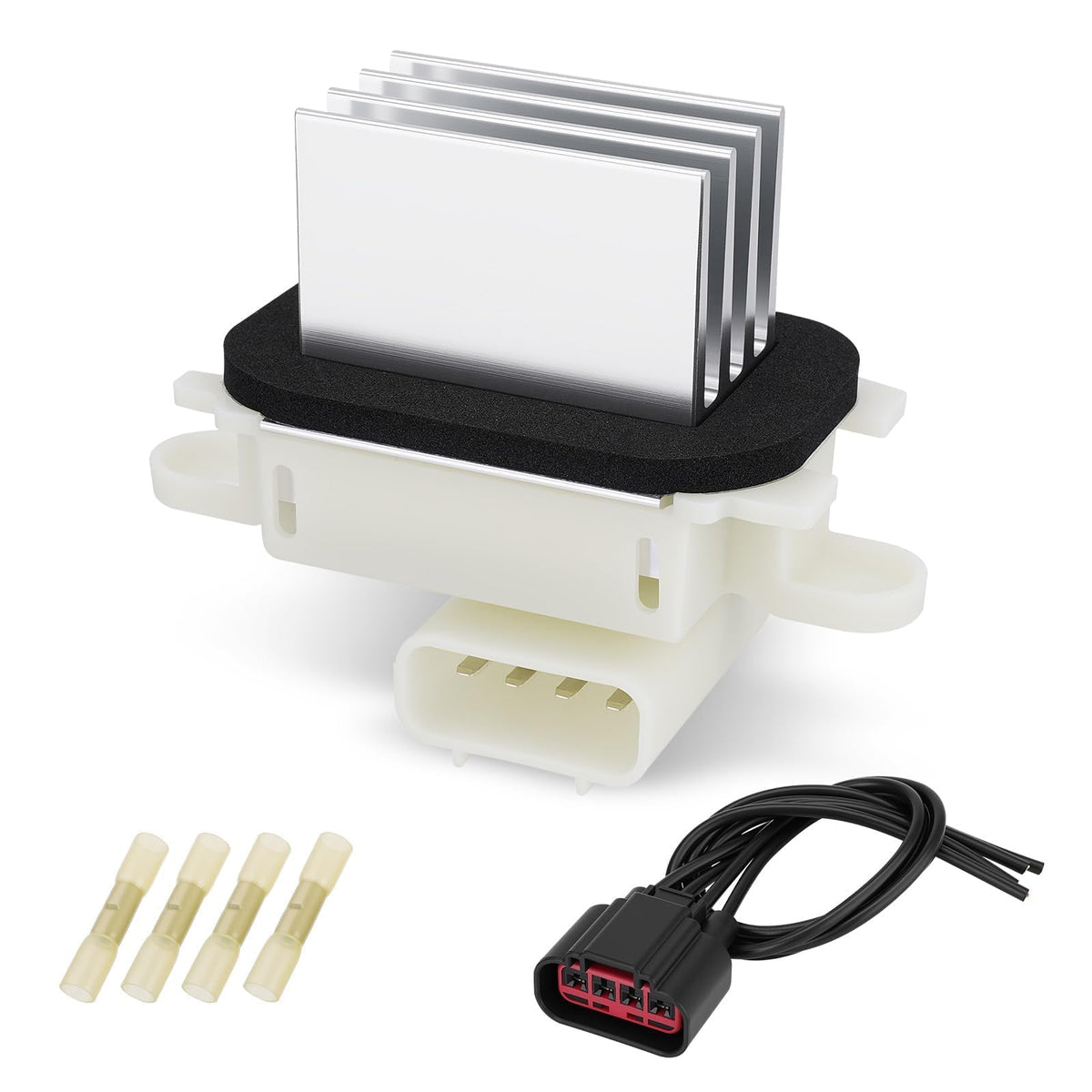 GDUKOP blower resistor front view showing connector and mounting for easy replacement