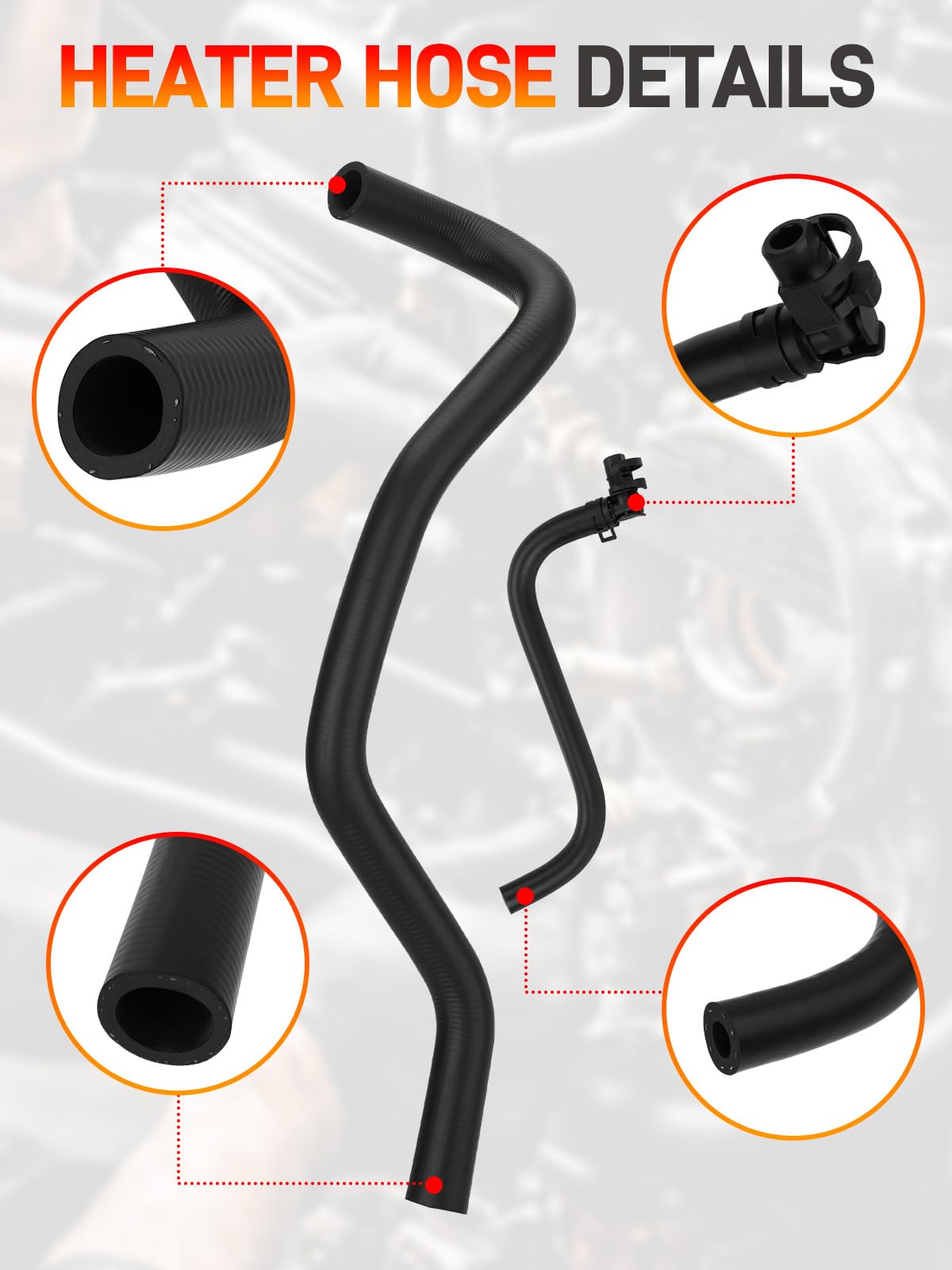 GDUKOP kit hoses included image showing bleed and heater hoses for easier install