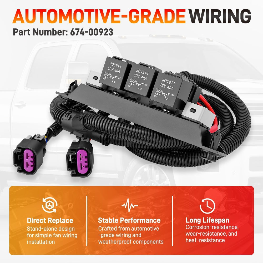 GDUKOP harness installed in engine bay improving cooling control on vehicle