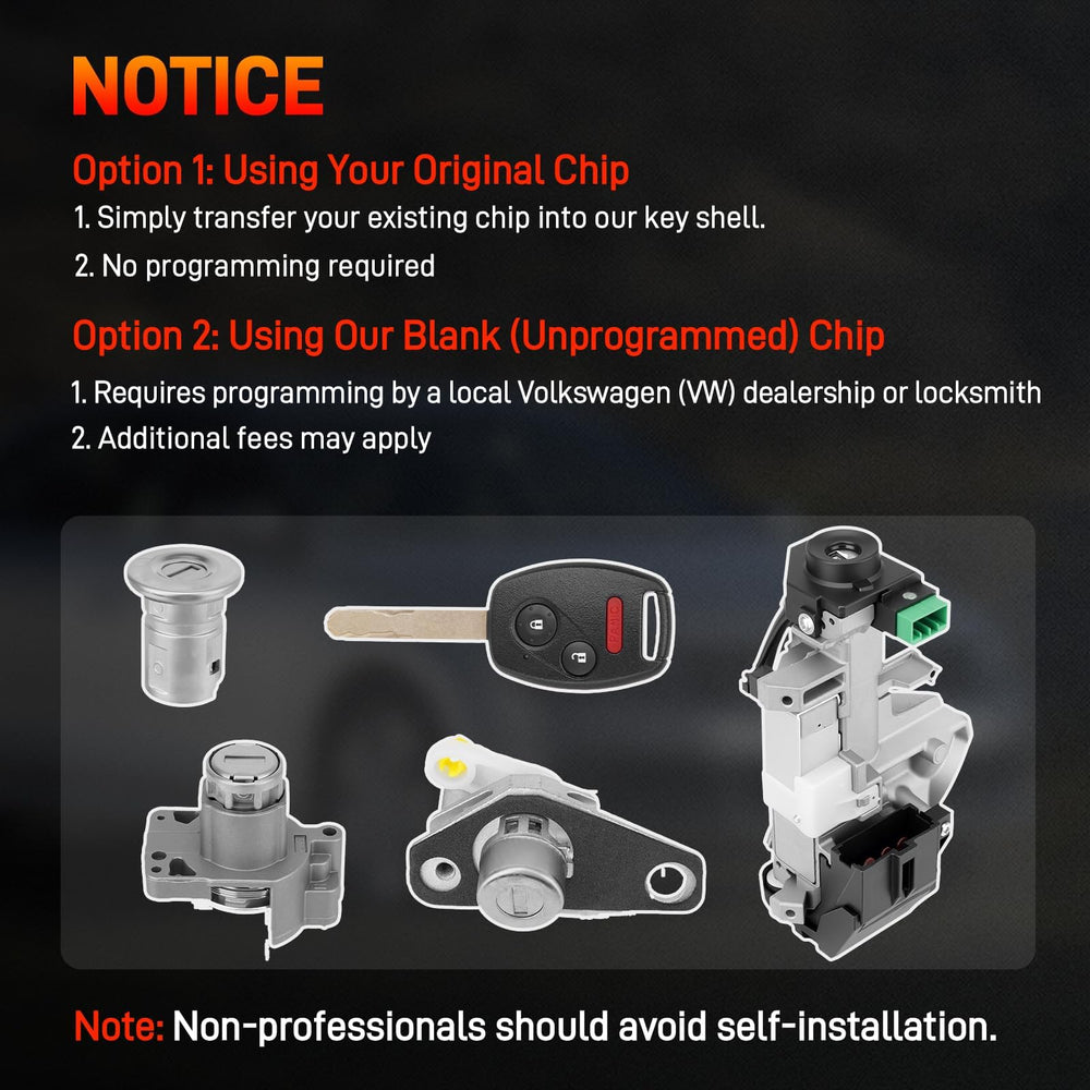 GDUKOP installed ignition housing in vehicle restoring start function
