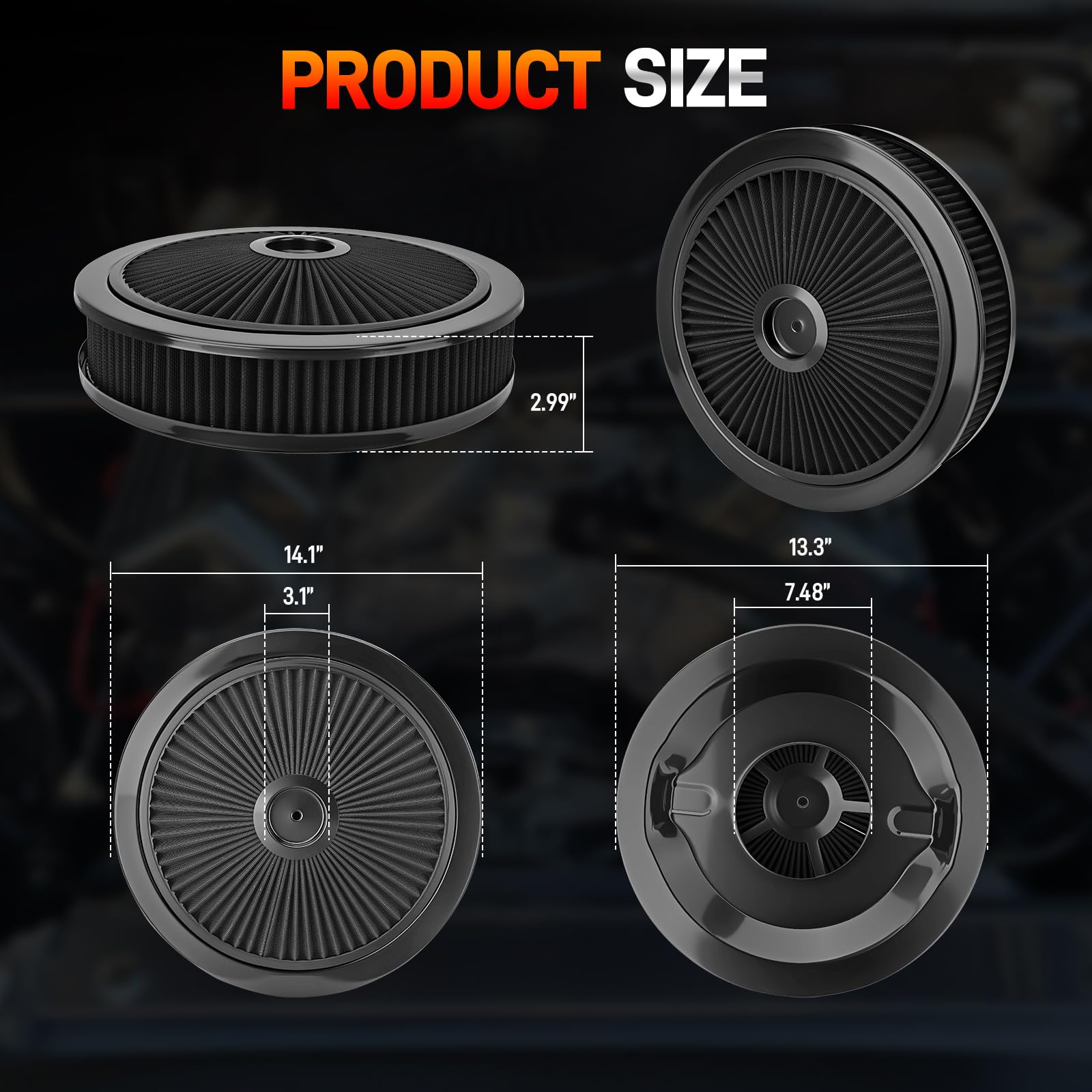 GDUKOP size comparison beside carburetor to confirm fit and compatibility