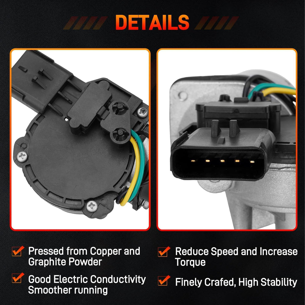GDUKOP wiper motor beside ruler showing scale for correct part selection