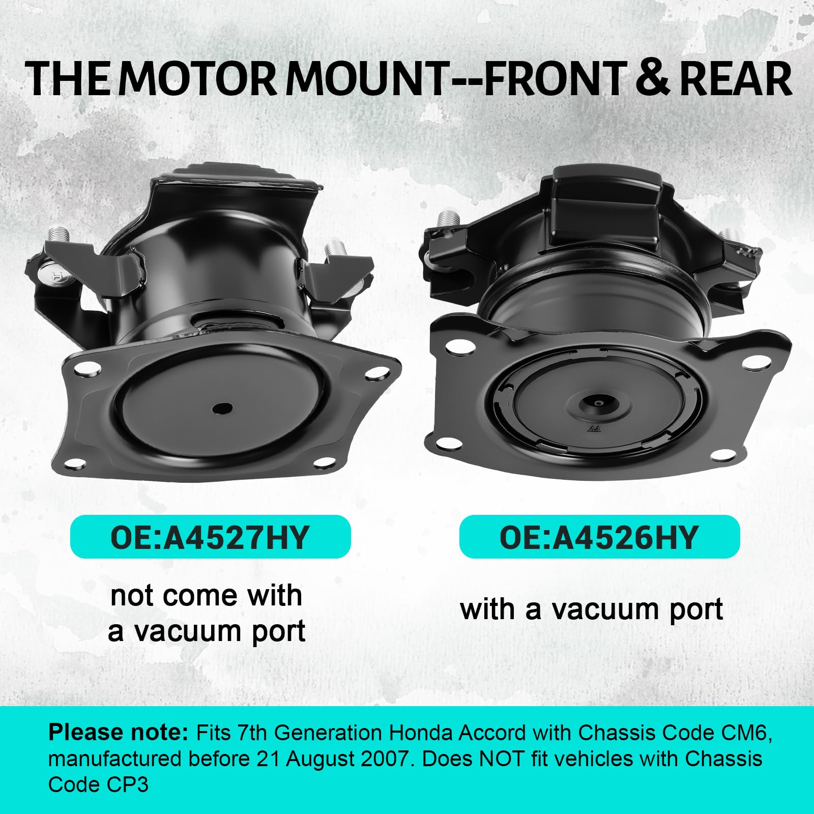 Gdydi rear motor mount close-up showing durable materials for reduced vibration