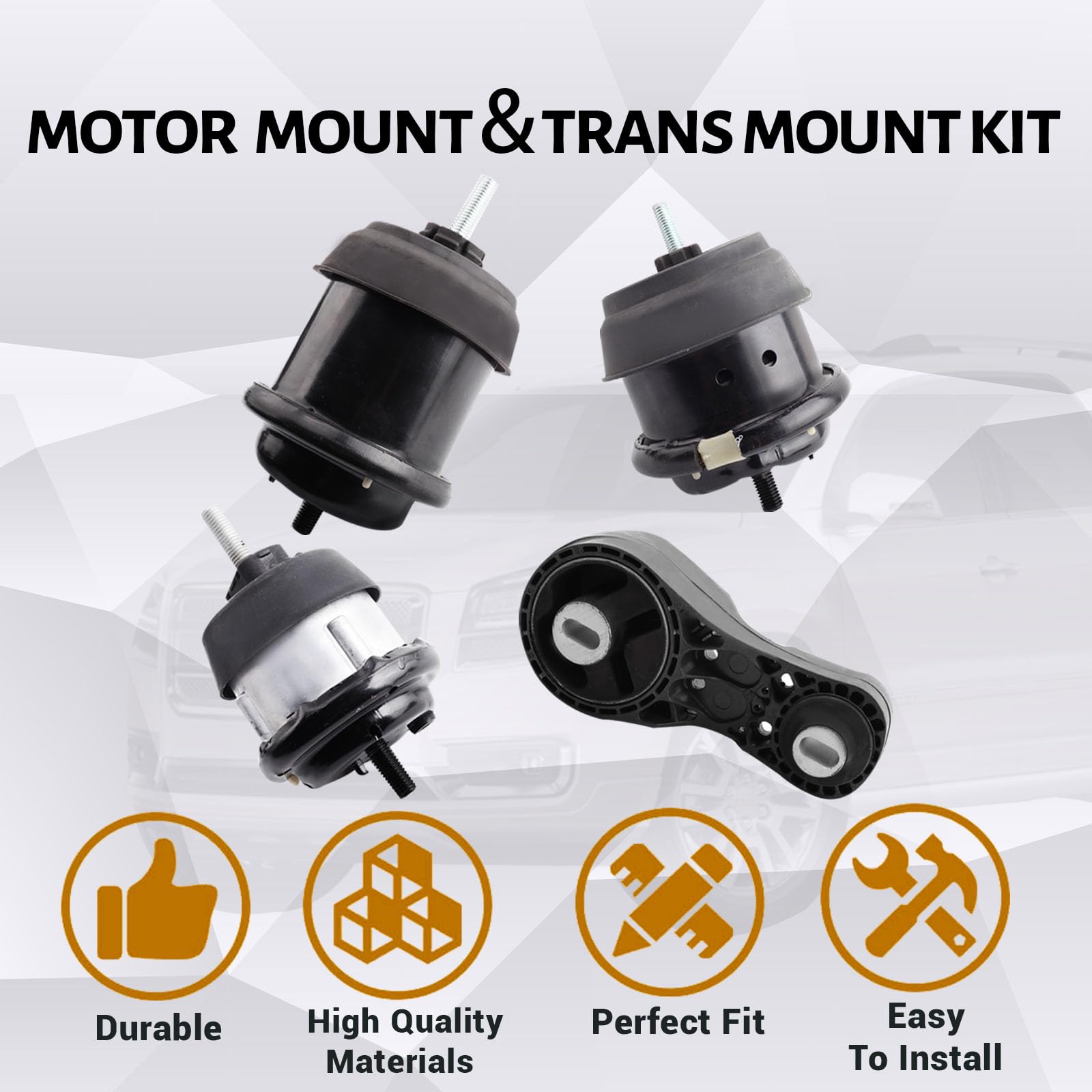 Gdydi transmission mount top view showing corrosion-resistant finish and long life