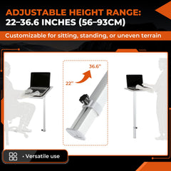 GEARBONE folded flat stored leg illustrating space-saving benefit
