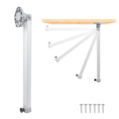 GEARBONE front view of mounted table leg showing compact stability