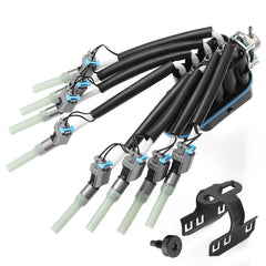 GEARCESS front view of FJ504 spider fuel injector kit showing complete assembly and fit